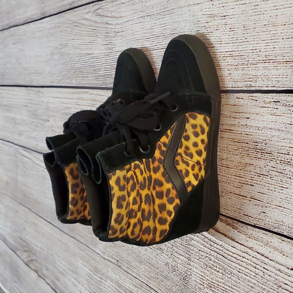 Vans Shoes - Vans Leopard Wedge Shoes